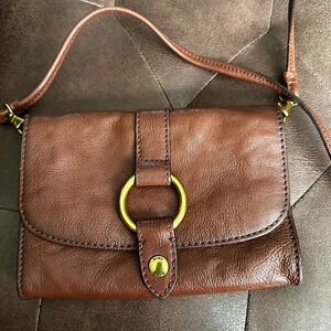 Frye Brown Leather Crossbody Bag